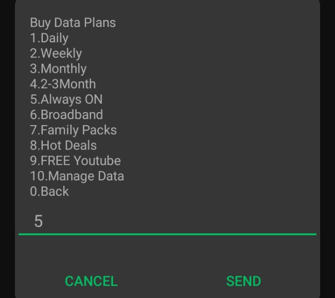 Step 3 on how to buy mtn always on data plan