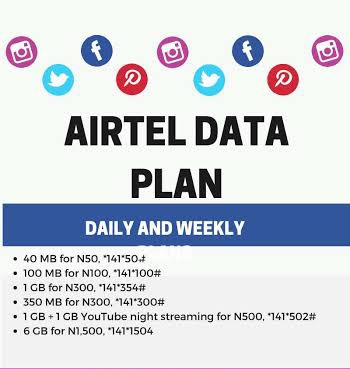 Airtel Daily And weekly Data Plans