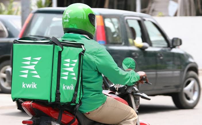 Kwik Delivery rider going for delivery